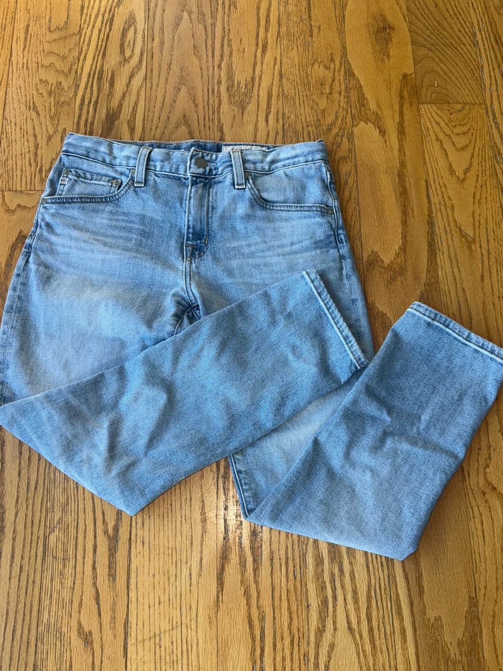 Ag Adriano Goldschmied Light Wash Ex-Boyfriend Slouchy Slim Denim Jeans